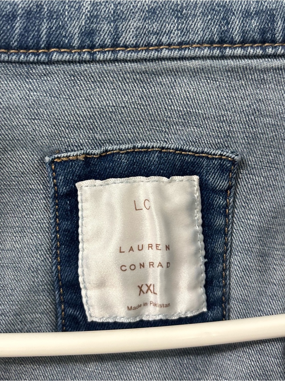 Lauren Conrad Light Wash Denim Jean Jacket Casual Classic Women’s Size XXL - Picture 3 of 7